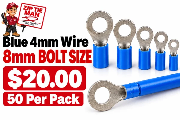 Blue 4mm Wire  8mm Bolt Size
